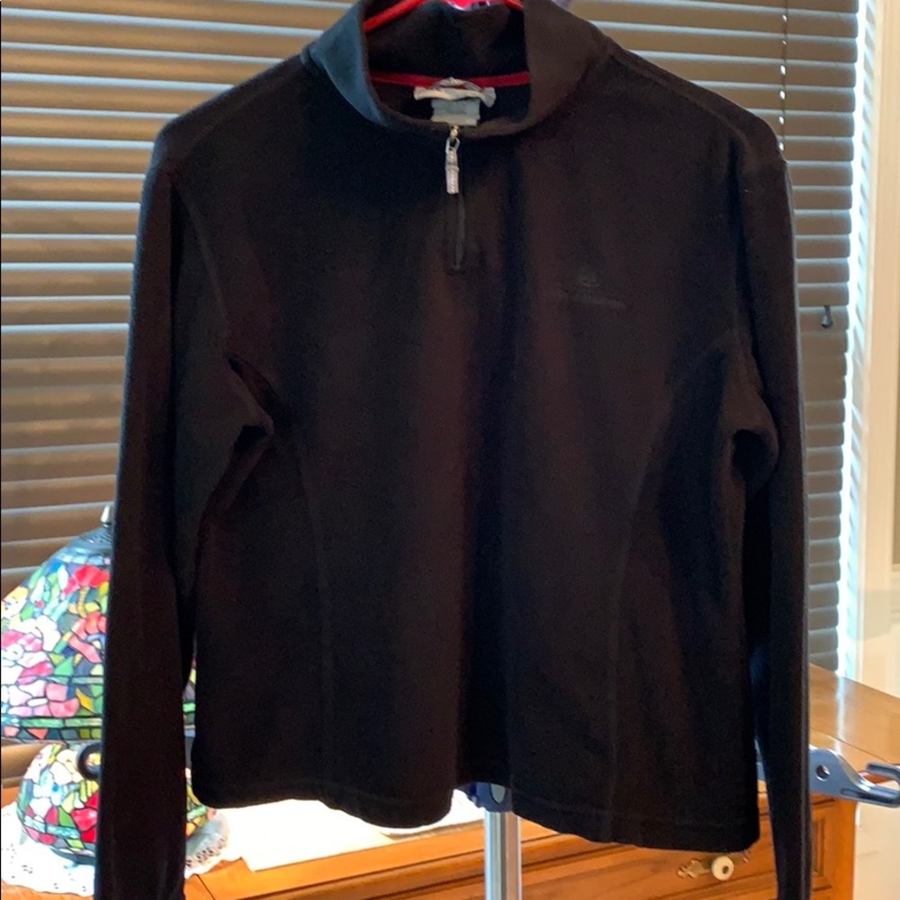 Free Country Medium Black Pullover With Zip Down Neck Lightweight Jacket